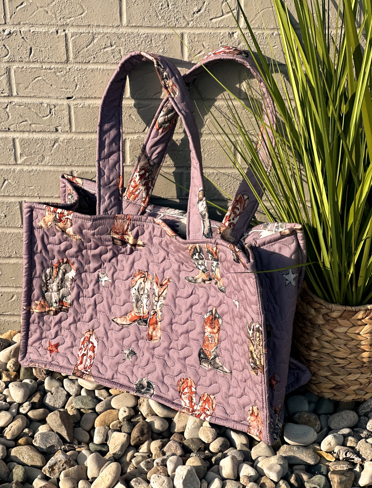 The Thunderbird Boots Quilted Tote Bag