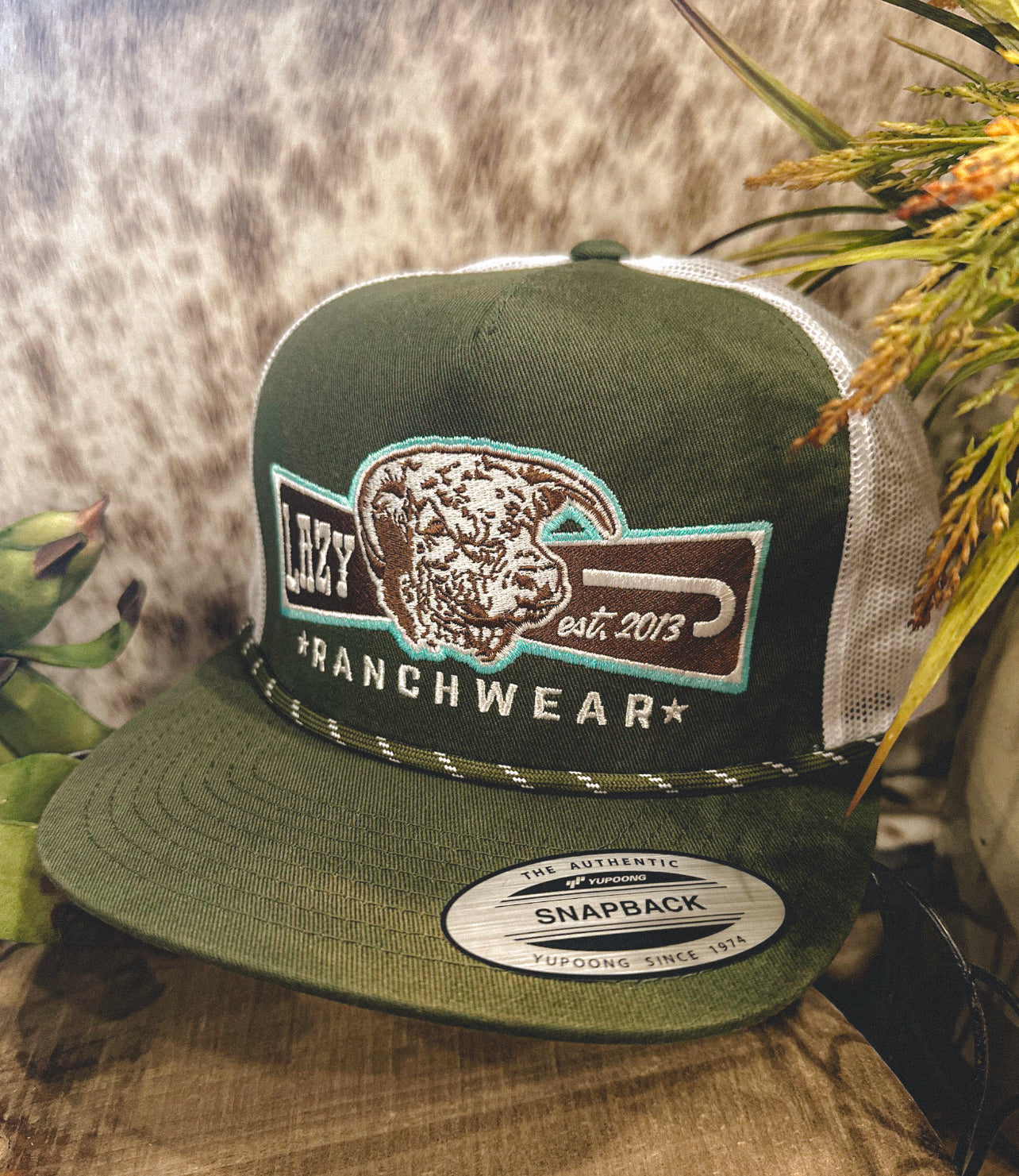 Lazy J Olive Diamond Banner