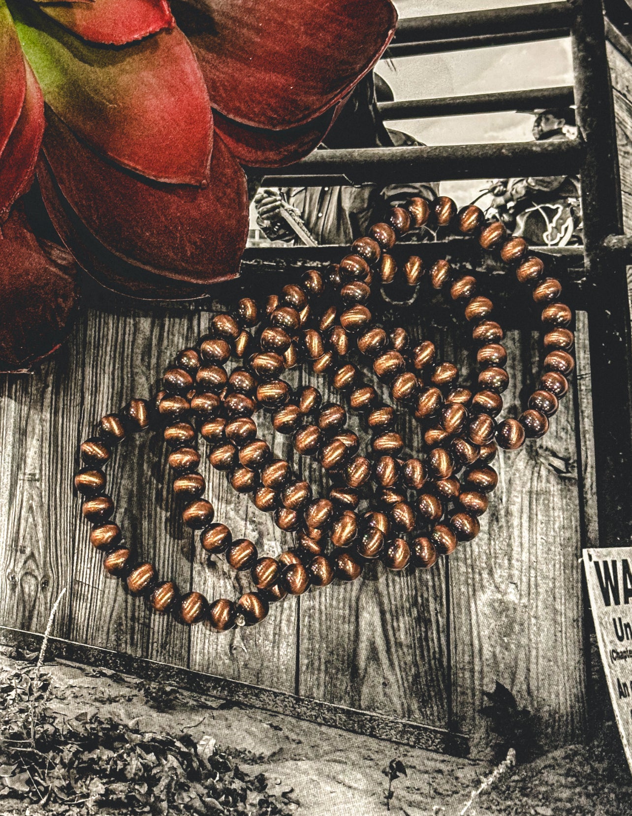 Copper 8mm Stretch Bracelet