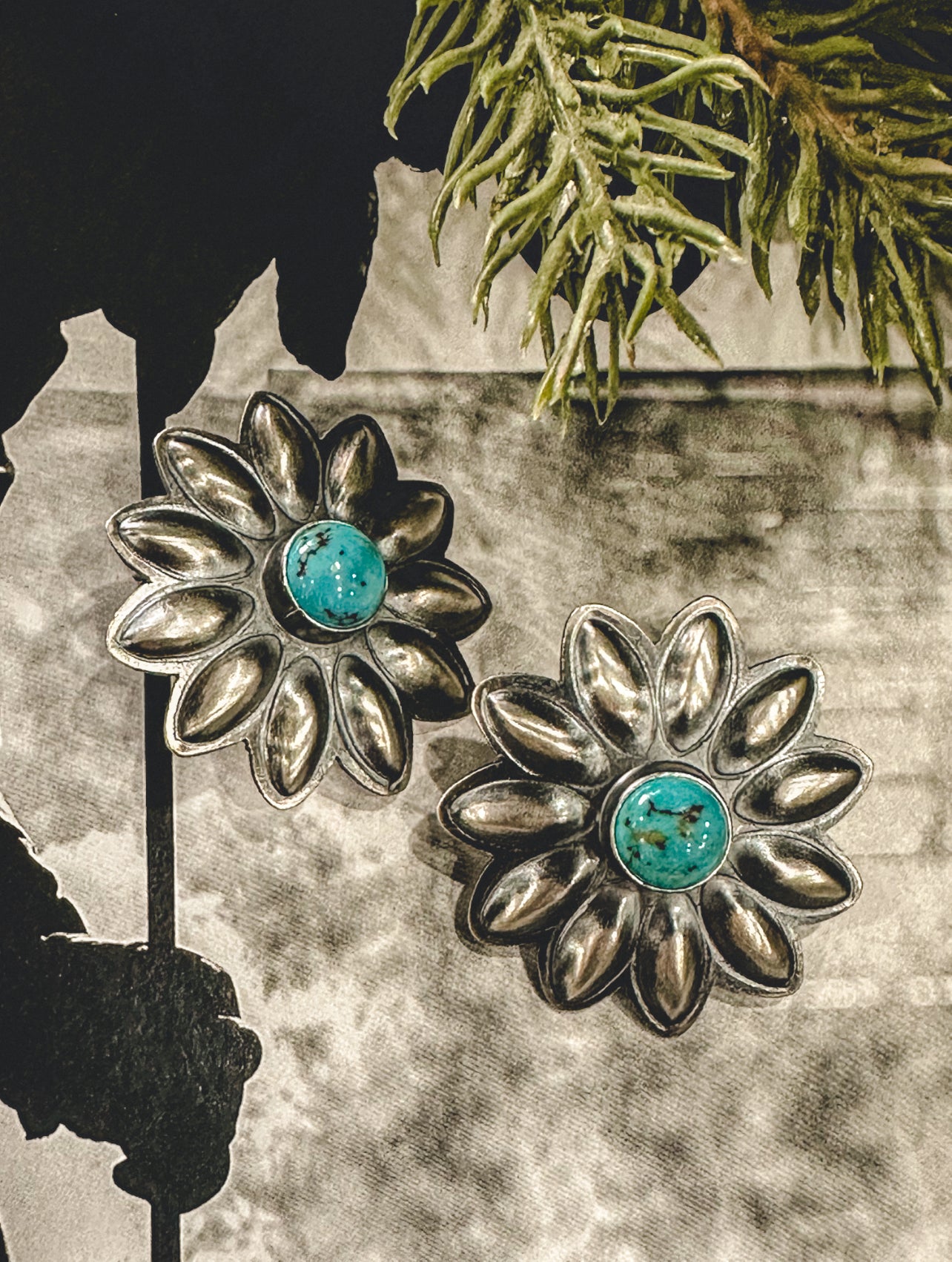 Robert Jackson Tyrone Turquoise Flower Studs