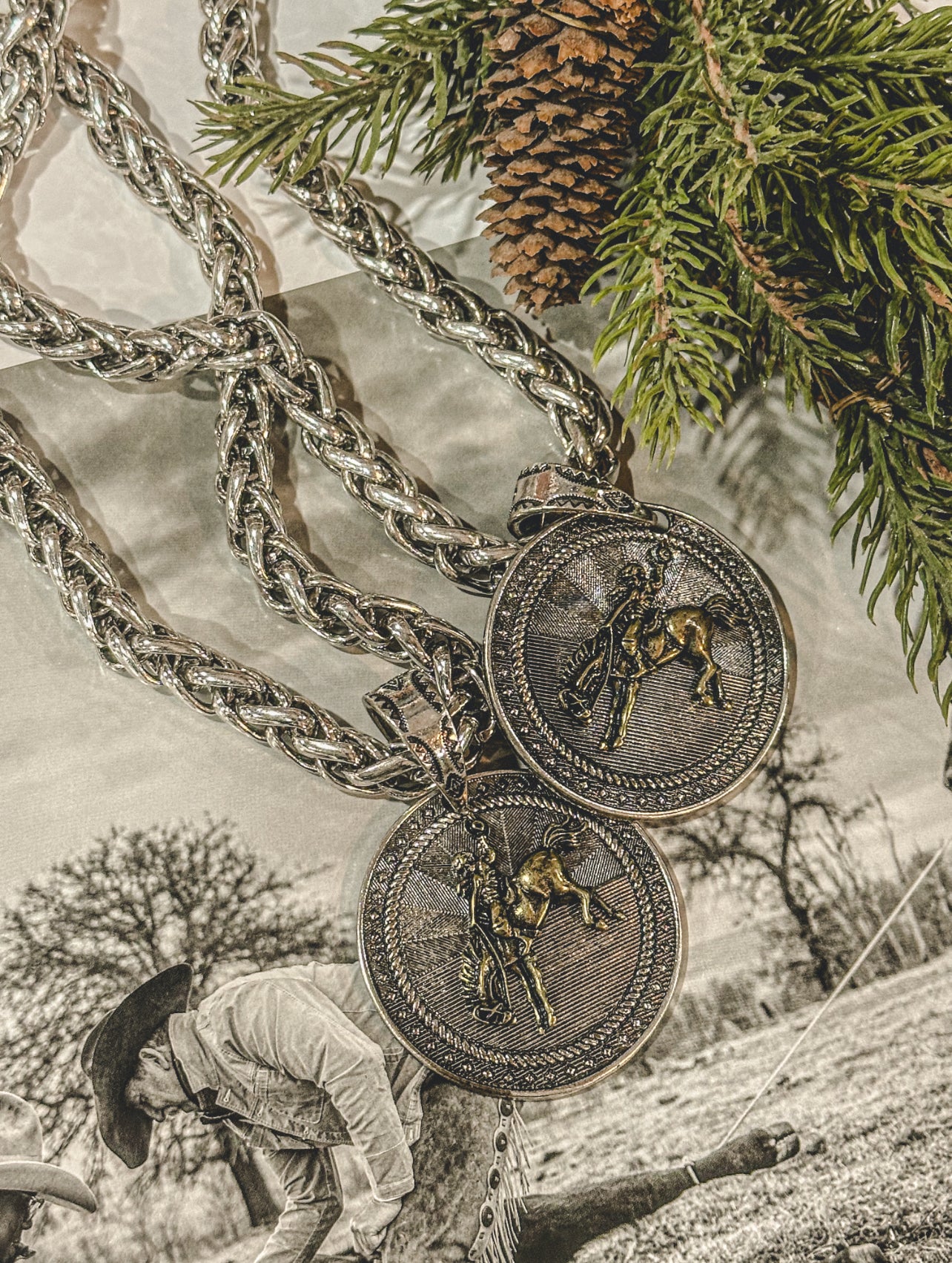 The Ranch Bronc Necklace (Silver)