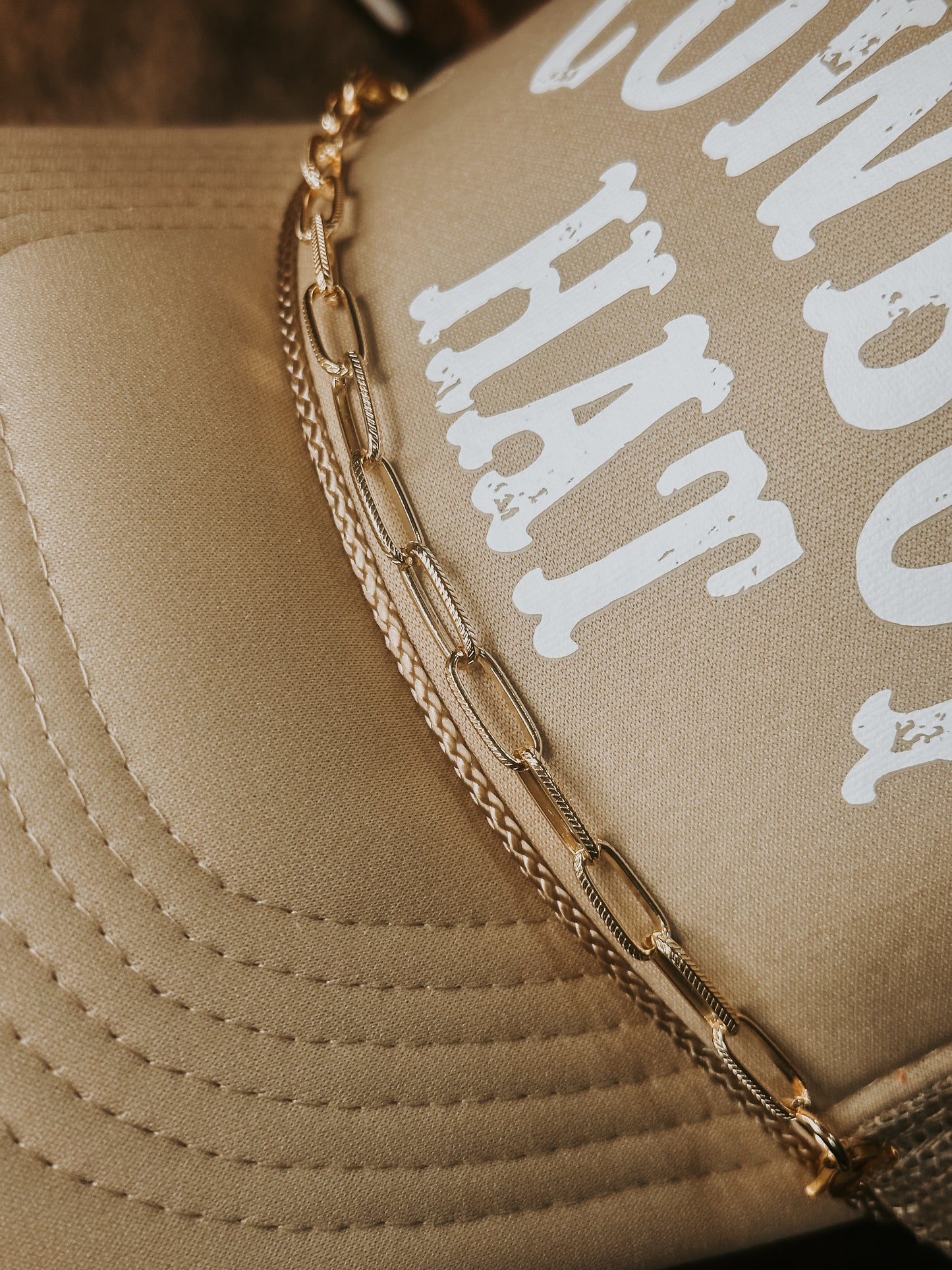 Gold Paperclip Trucker Chain