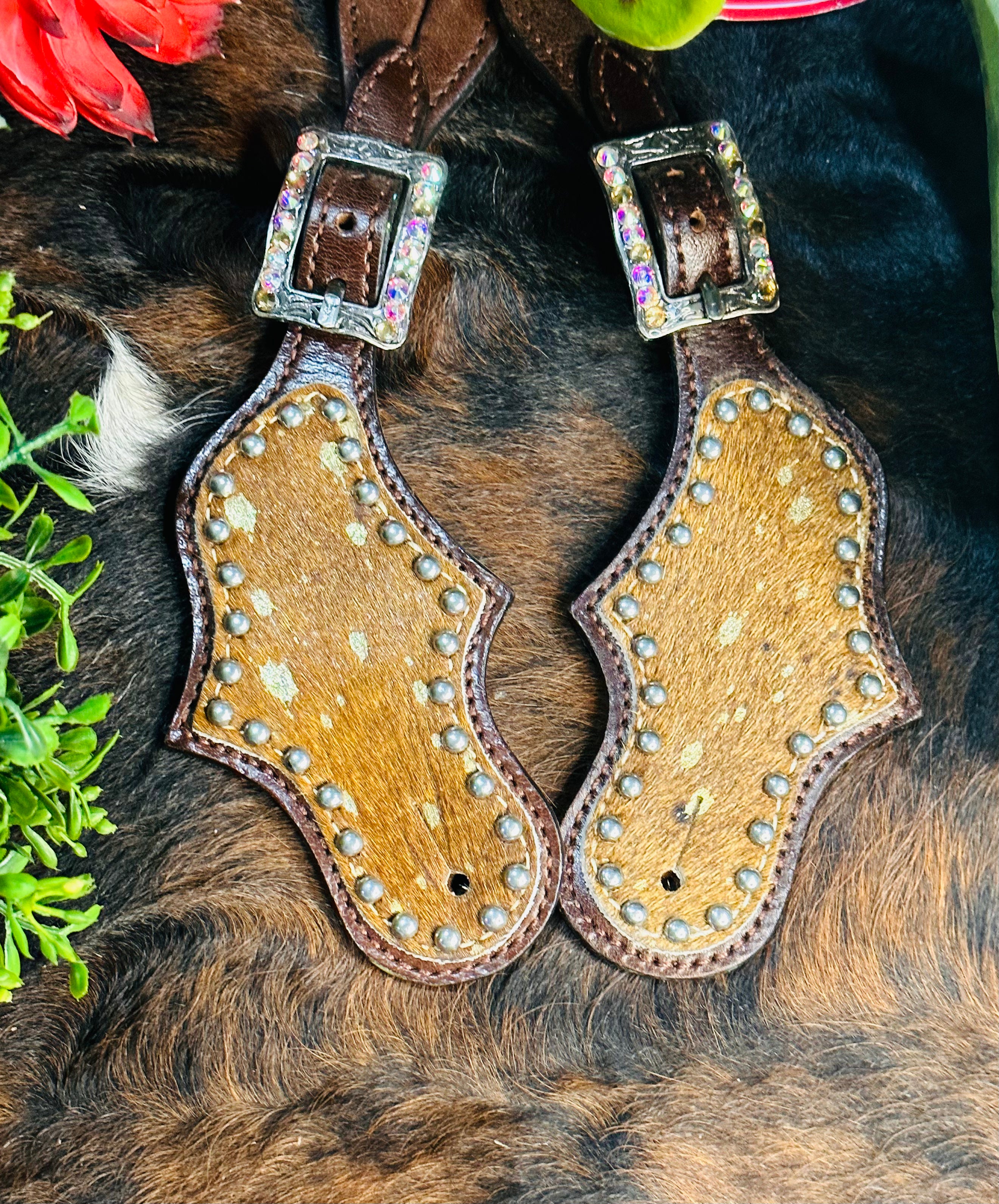 BAR H EQUINE Sangles d'éperons en cuir pour adultes – Sangles BAR H EQUINE Sangles d'éperons en cuir pour adultes – Sangles