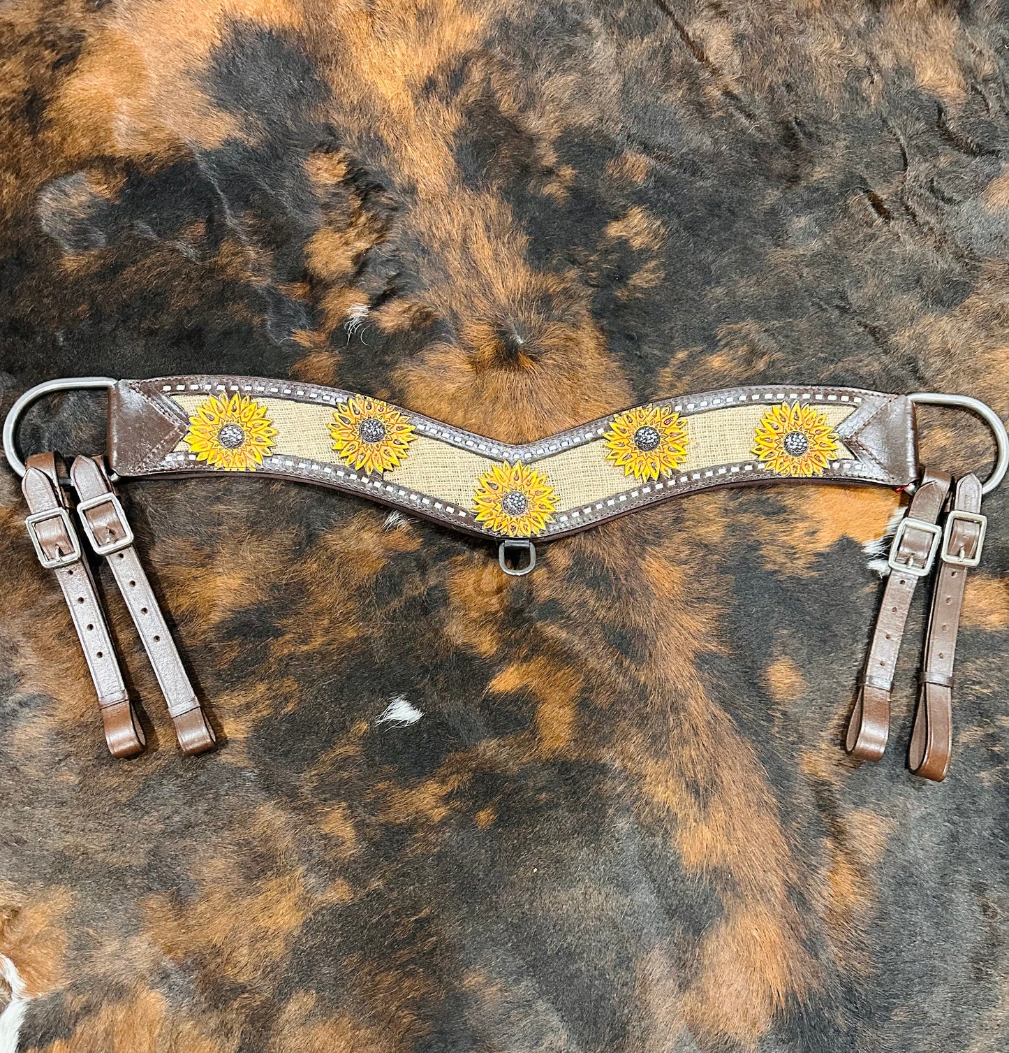 Sunflower/Burlap Trippin Collar