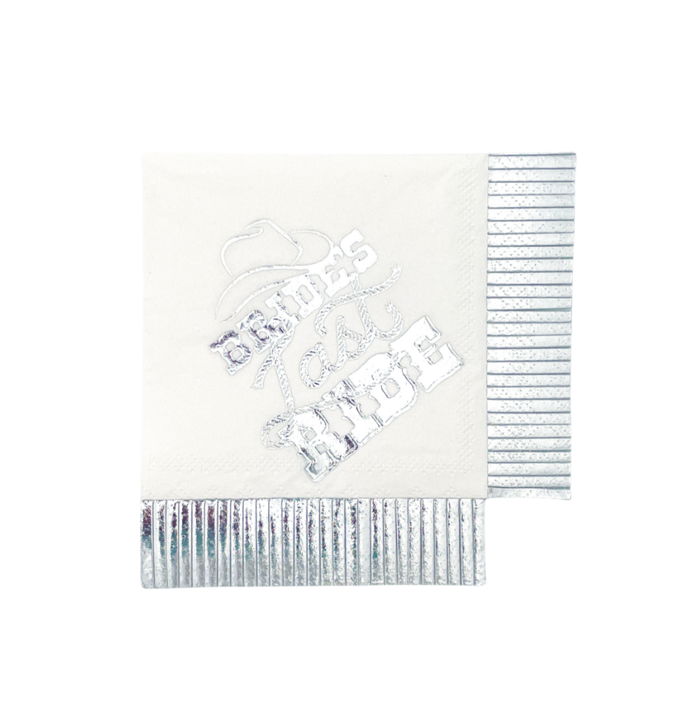 Brides Last Ride Fringe Cocktail Napkins