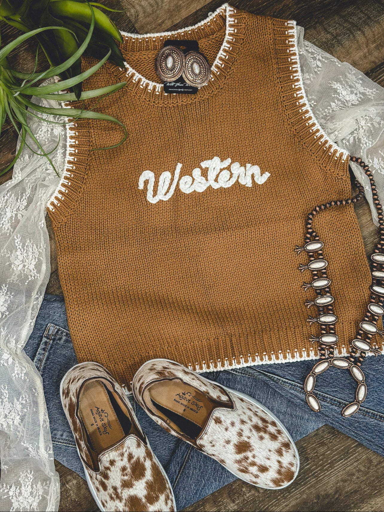 The Western Caramel Vest