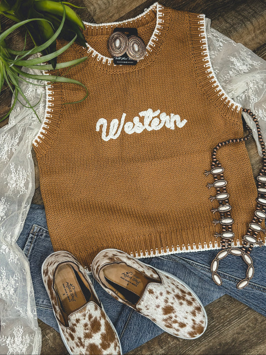 The Western Caramel Vest