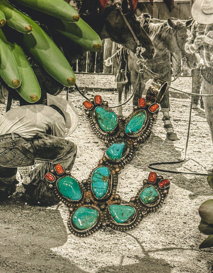 German Silver Cactus Pendant