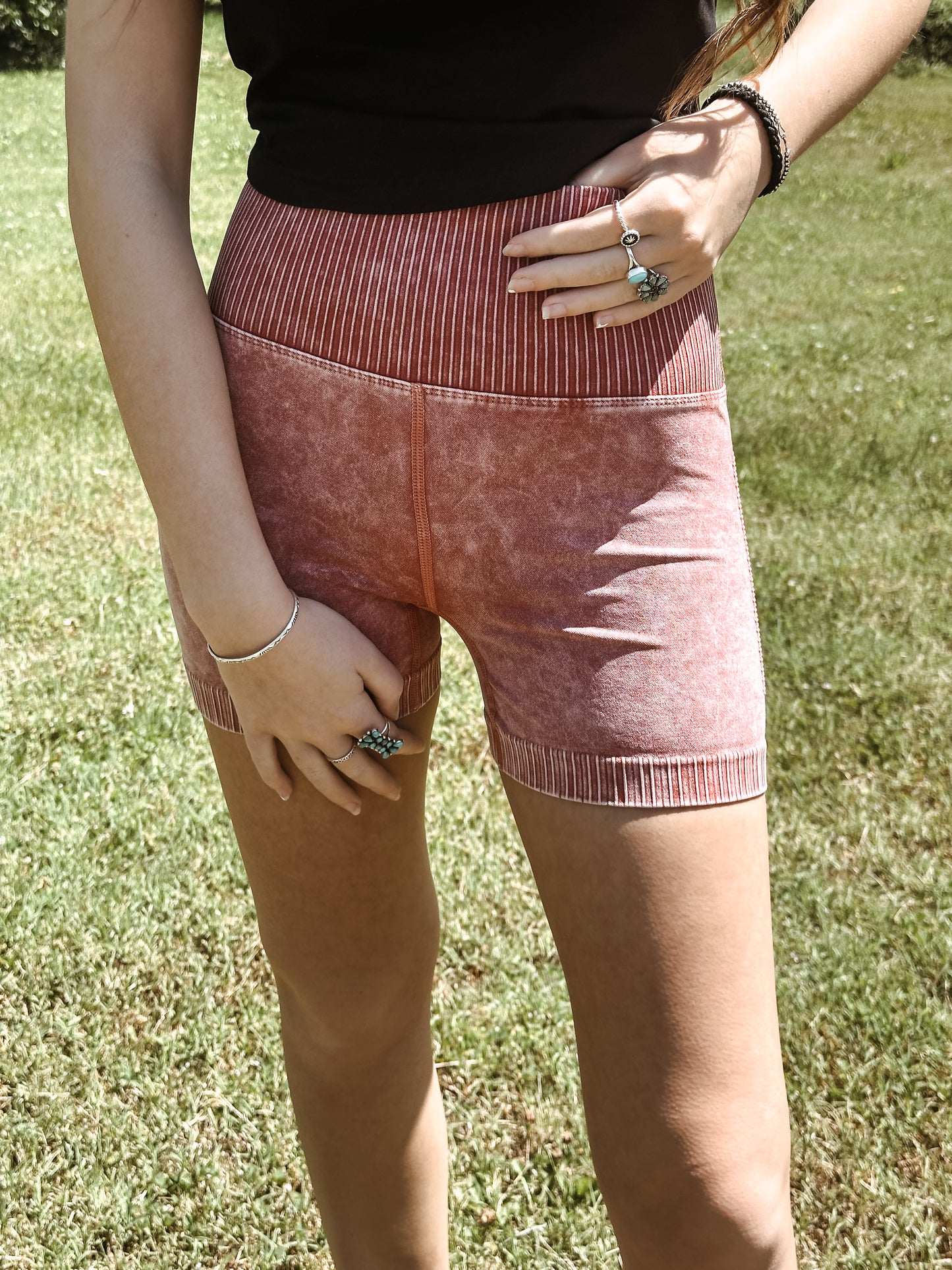 The Pink Skies Biker Shorts