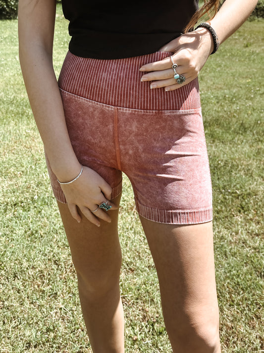 The Pink Skies Biker Shorts