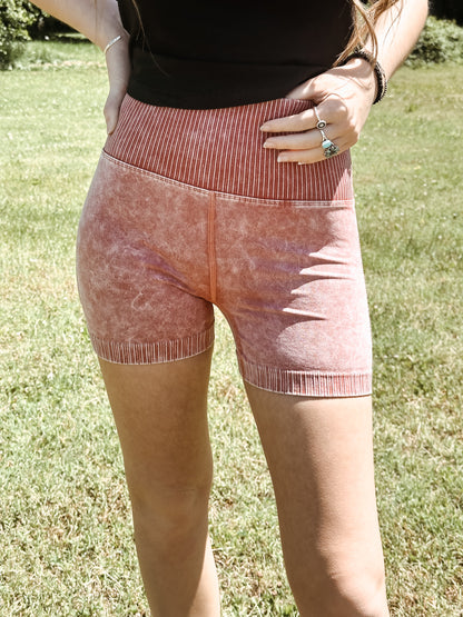 The Pink Skies Biker Shorts