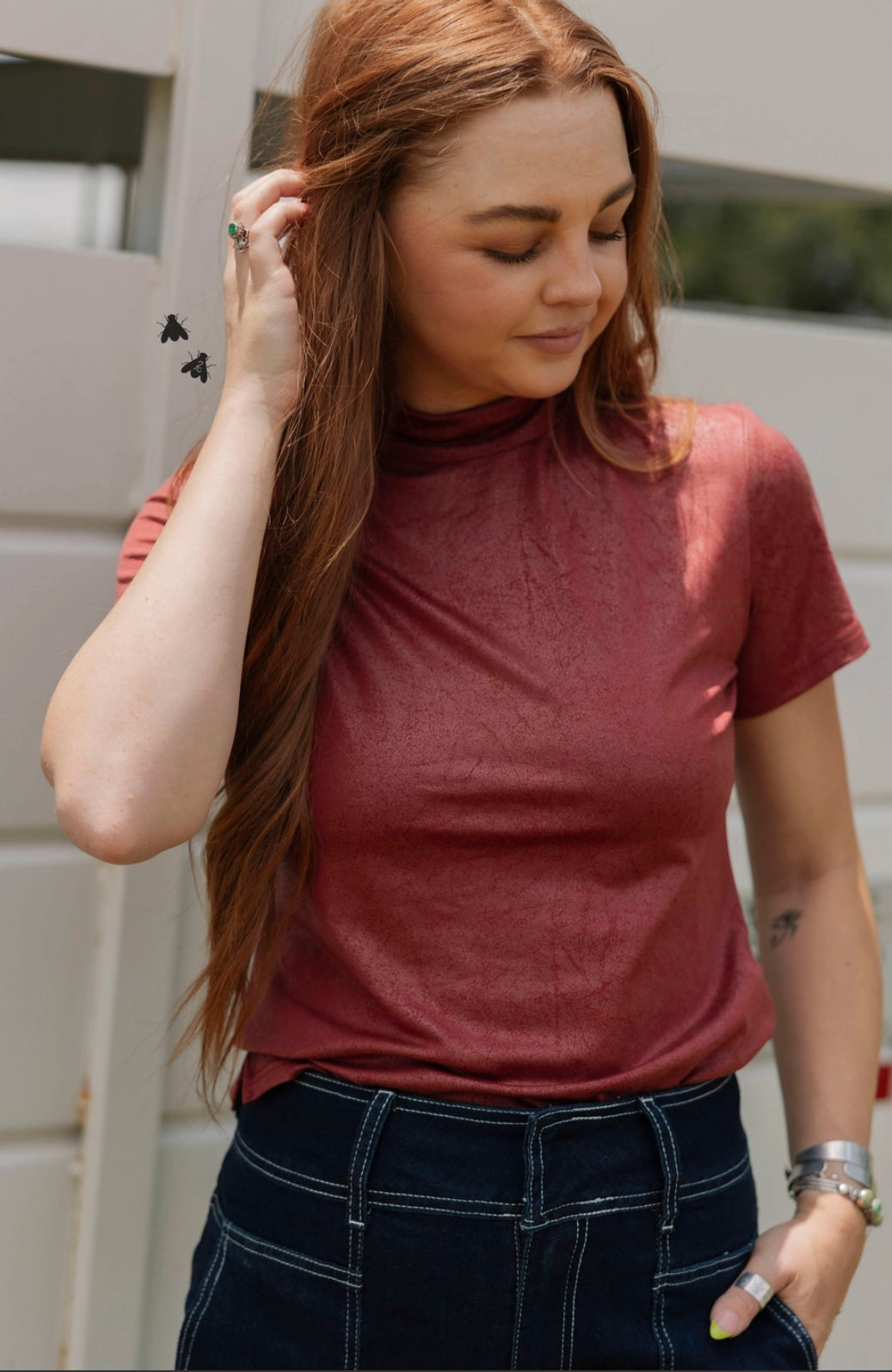 The Leather Feels-Burgundy