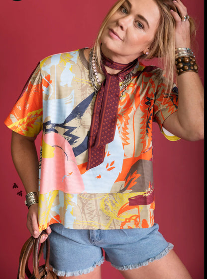 The Neon Roundup Top