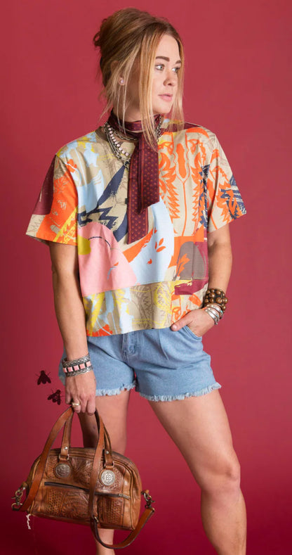 The Neon Roundup Top