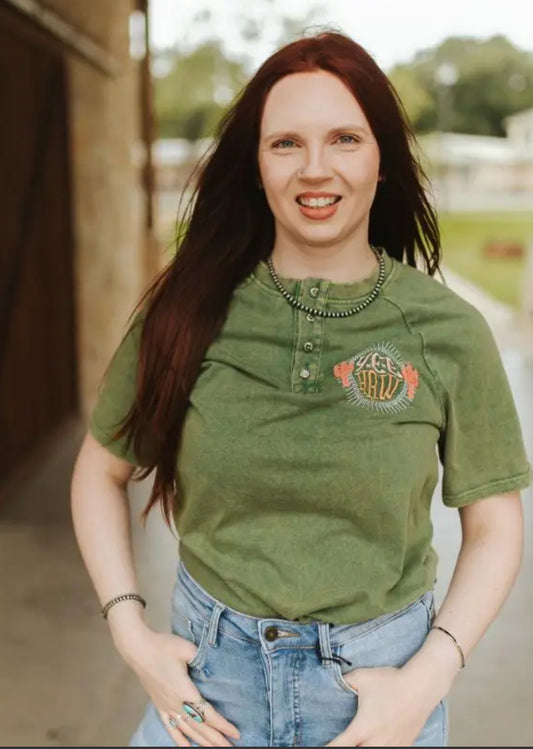 Yee-Haw Olive Graphic