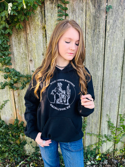 Wild Horse Western Hoodie -Black