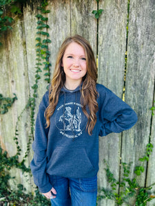 Wild Horse Western Hoodie - Gray