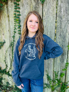 Wild Horse Western Hoodie - Gray