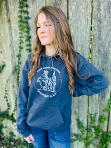 Wild Horse Western Hoodie - Gray