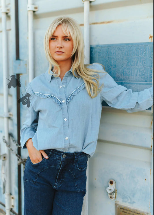 Rowdy Ruffles Denim L/S