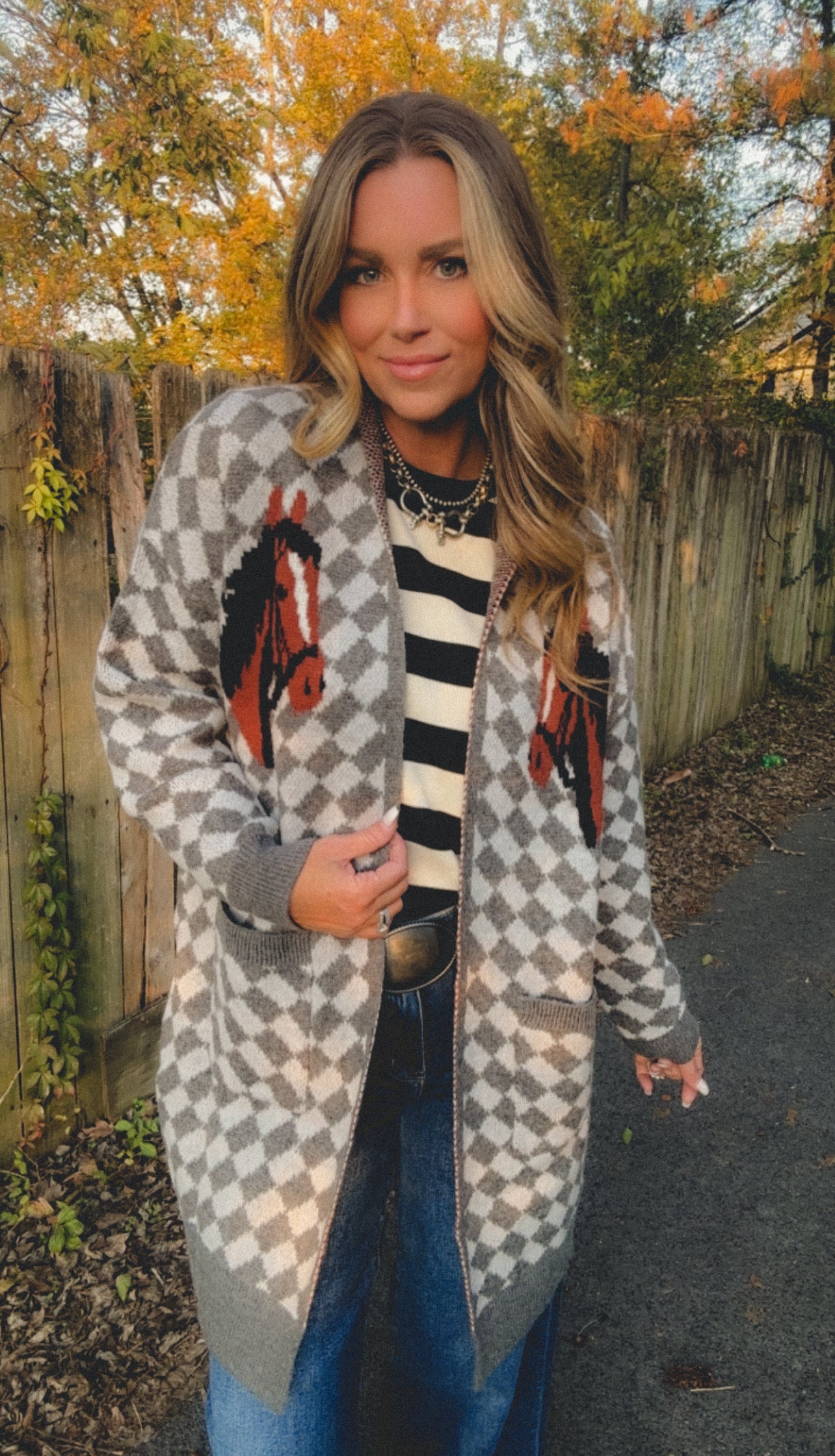 The Gallop Check Cardigan
