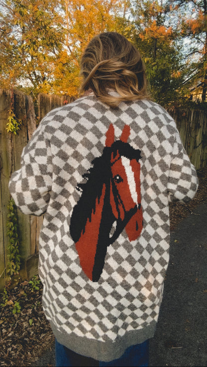 The Gallop Check Cardigan