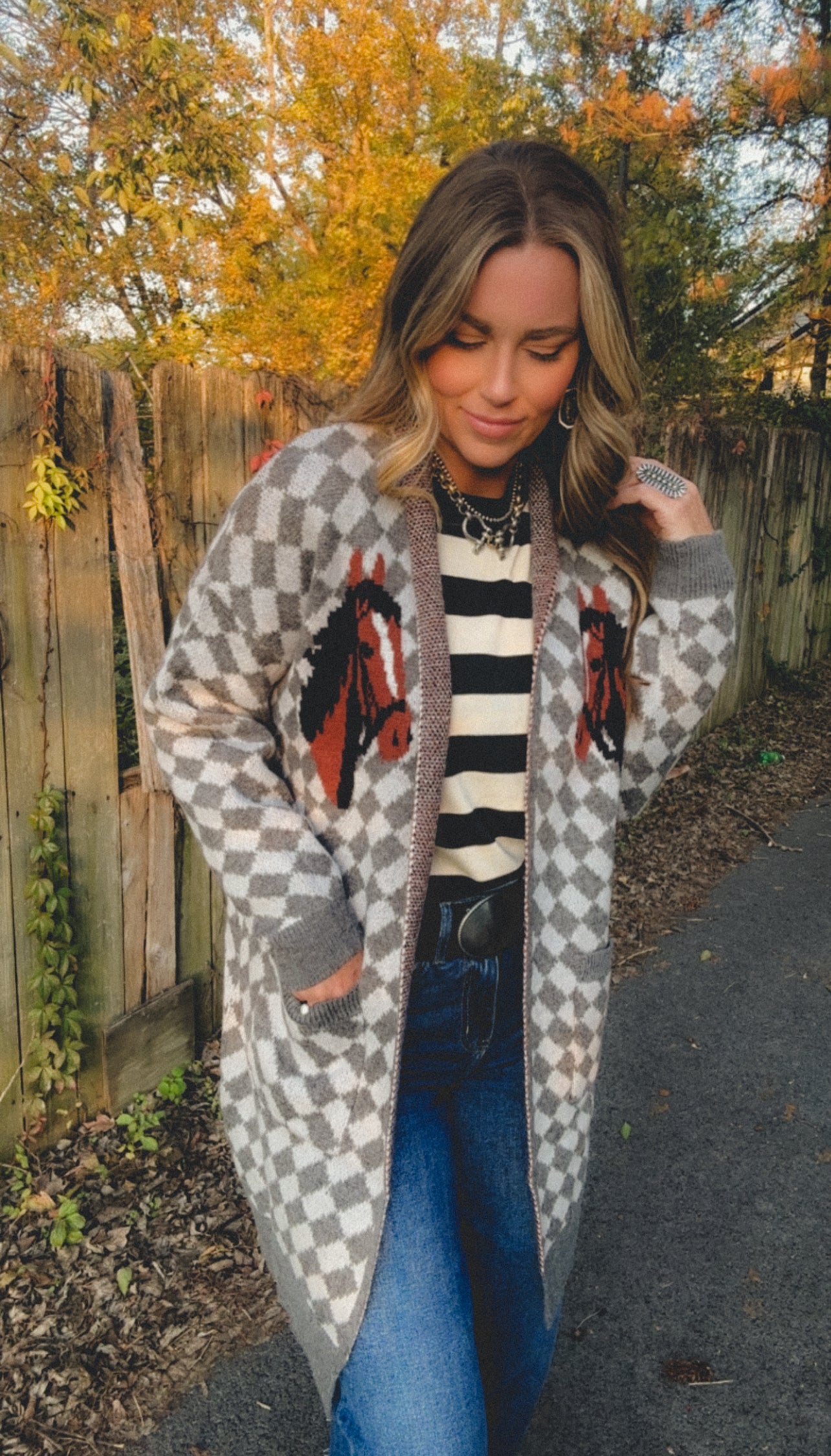 The Gallop Check Cardigan