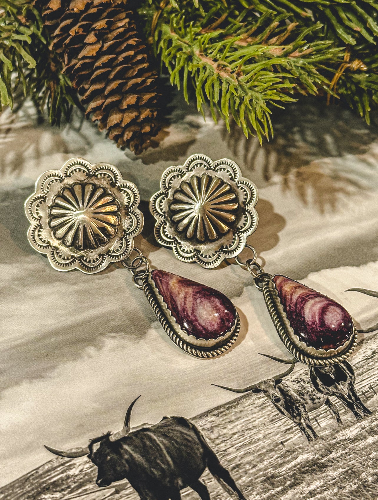 Tufa Ramone Purple Spiny Dangles