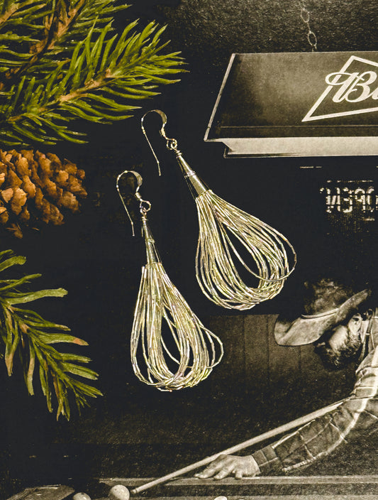 Liquid Silver Dangle Earrings