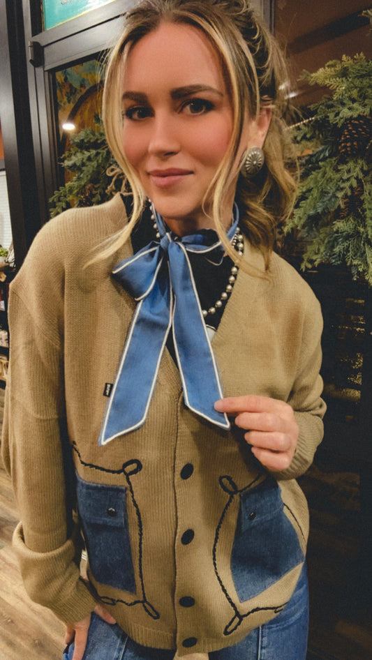 The Trail Knot Denim Twilly