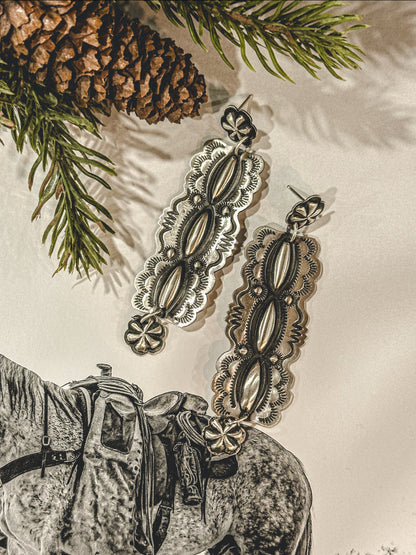 Leander Tahe Scalloped Concho Earrings