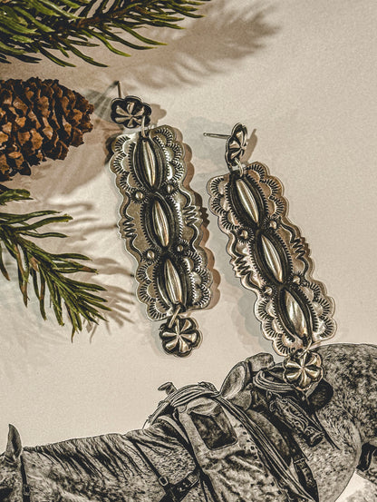 Leander Tahe Scalloped Concho Earrings