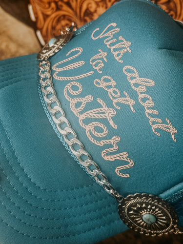 Turquoise Concho Trucker Chain