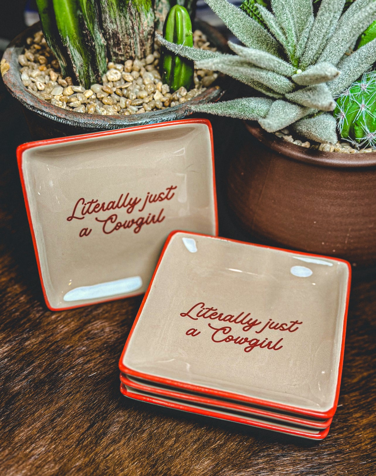 Literally Just A Cowgirl Trinket Tray