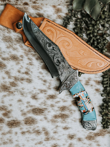 The Turquoise Tooled Inlay Knife