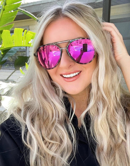 The Earhart Hot Pink Sunglasses