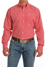 Load image into Gallery viewer, Cinch Red Geo Button Up