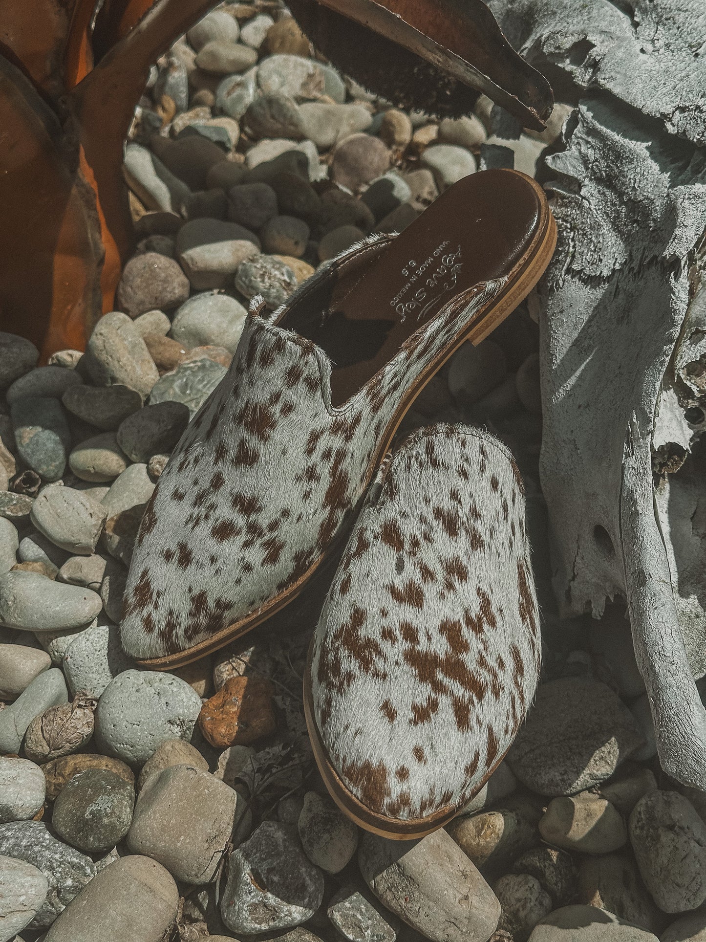 The Adair Chocolate Cowhide Mules