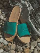 Load image into Gallery viewer, The Nadia Western Turquoise &amp; Brown Sandal