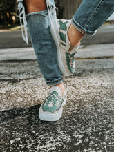 Load image into Gallery viewer, The Dakota Turquoise Tennis Shoes