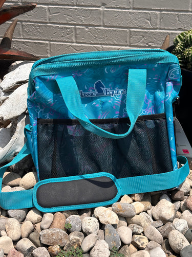 Picasso - Turquoise Floral Groom Tote