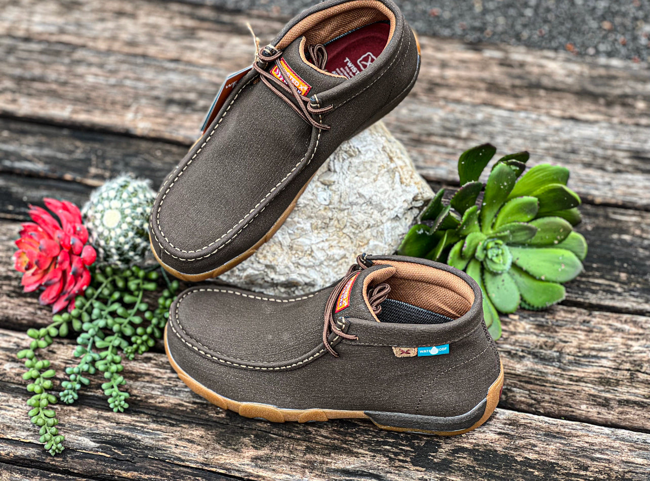 Twisted X Chocolate Work Driving Mocs – Wild Horse Western