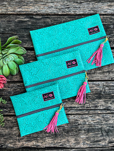 Makeup Junkie Bags-Turquoise Dream