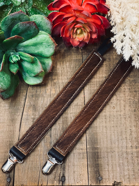 Paci Clip - Brown Cowhide