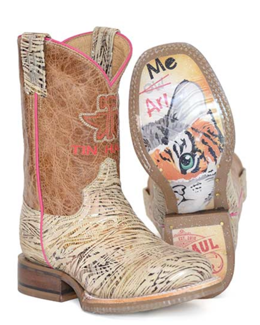 Tin Haul Golden Tiger Boots *Little Girls* – Wild Horse Western