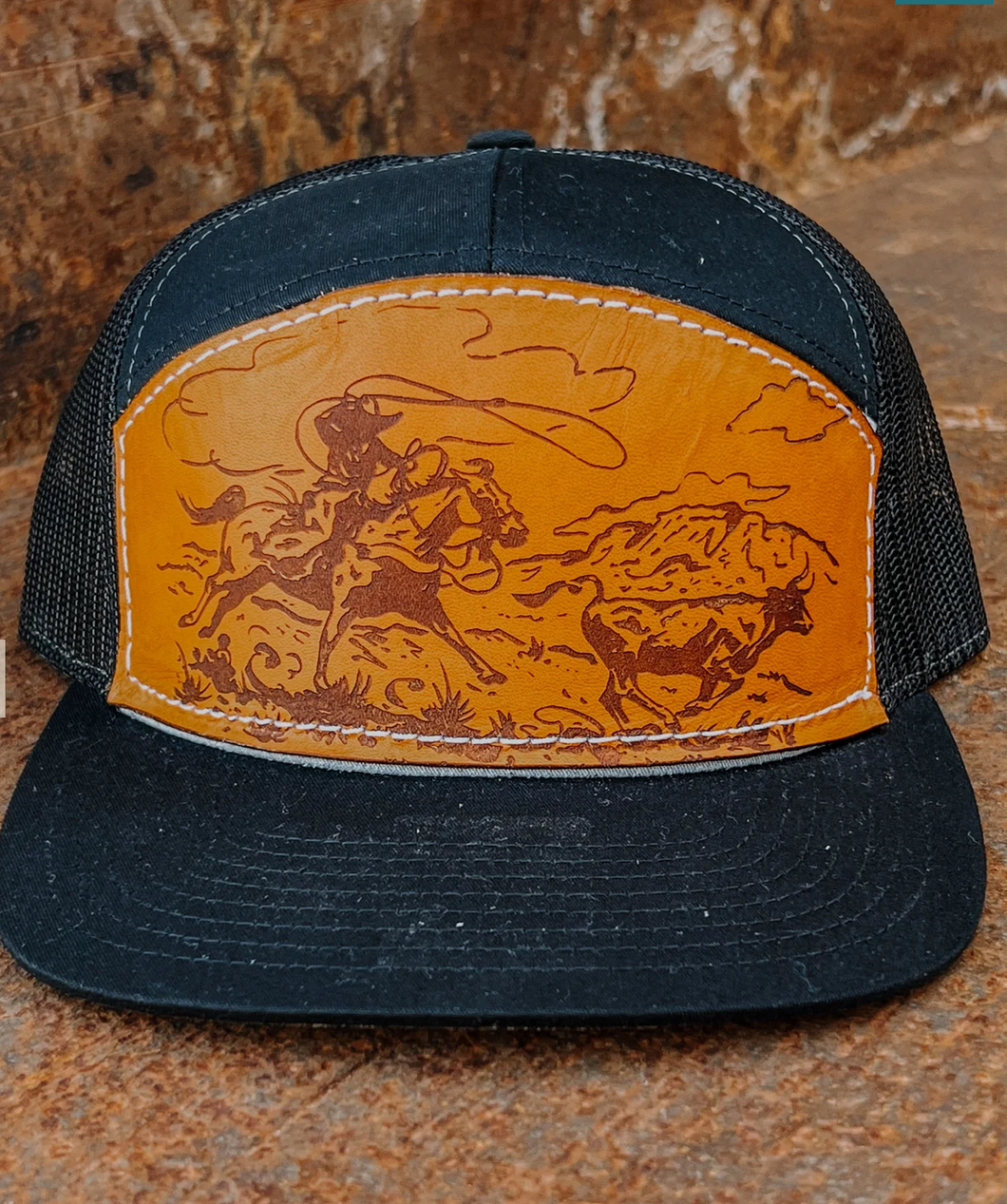 High Country Leather Patch Cap
